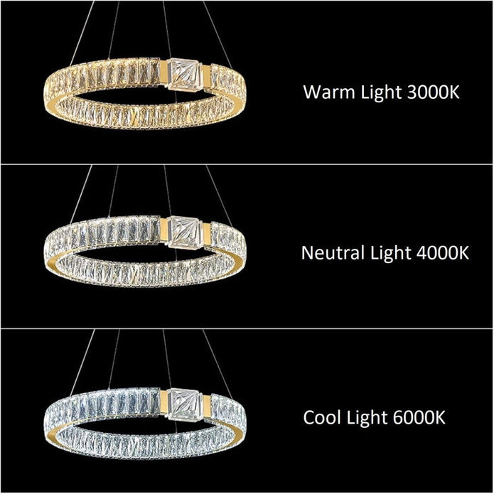 BAMDECOR C3319 Modern Crystal Chandeliers Lighting Fixtures Contemporary Round Chandelier Lighting Fixtures V255-C3319-2-080604