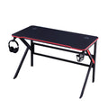 Gaming Desk Desktop PC Computer Desks Desktop Racing Table Office Laptop Home K-Shaped Legs Black 120cm V255-D2105-120CM