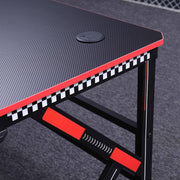 Gaming Desk Desktop PC Computer Desks Desktop Racing Table Office Laptop Home K-Shaped Legs Black 120cm V255-D2105-120CM