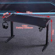 140cm RGB Gaming Desk Desktop PC Computer Desks Desktop Racing Table Office Laptop Home AU V255-D2105-140-RGB