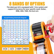 Price Tag Gun Labeller Pricing with 2 Rolls Labels and Inks Roller Machine Kit Yellow V255-DATEGUN-YELLOW