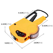 Price Tag Gun Labeller Pricing with 2 Rolls Labels and Inks Roller Machine Kit Yellow V255-DATEGUN-YELLOW