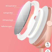 Ecoco Smart LED Light Cosmetic Makeup Mirror USB Touch Screen Home Desk Vanity 360 degrees Pink V255-E1908-PINK