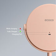 Ecoco Smart LED Light Cosmetic Makeup Mirror USB Touch Screen Home Desk Vanity 360 degrees Pink V255-E1908-PINK