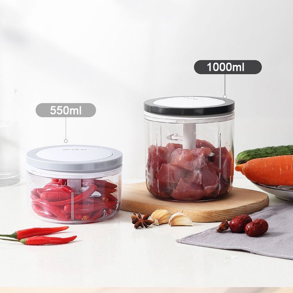 Ecoco Easy Chopper Mincer Mixer Slicer Dicer Blender Cutter Shredder For Onion Garlic Grey 1000 Grey V255-E1920-1000G