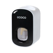 Ecoco Wall mount auto ands Free Toothpaste Dispenser Automatic Toothpaste Squeezer Bathroom Toothpaste Holder V255-E1922-BL