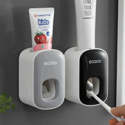 Ecoco Wall mount auto ands Free Toothpaste Dispenser Automatic Toothpaste Squeezer Bathroom Toothpaste Holder V255-E1922-BL