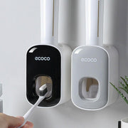 Ecoco Wall mount auto ands Free Toothpaste Dispenser Automatic Toothpaste Squeezer Bathroom Toothpaste Holder V255-E1922-BL