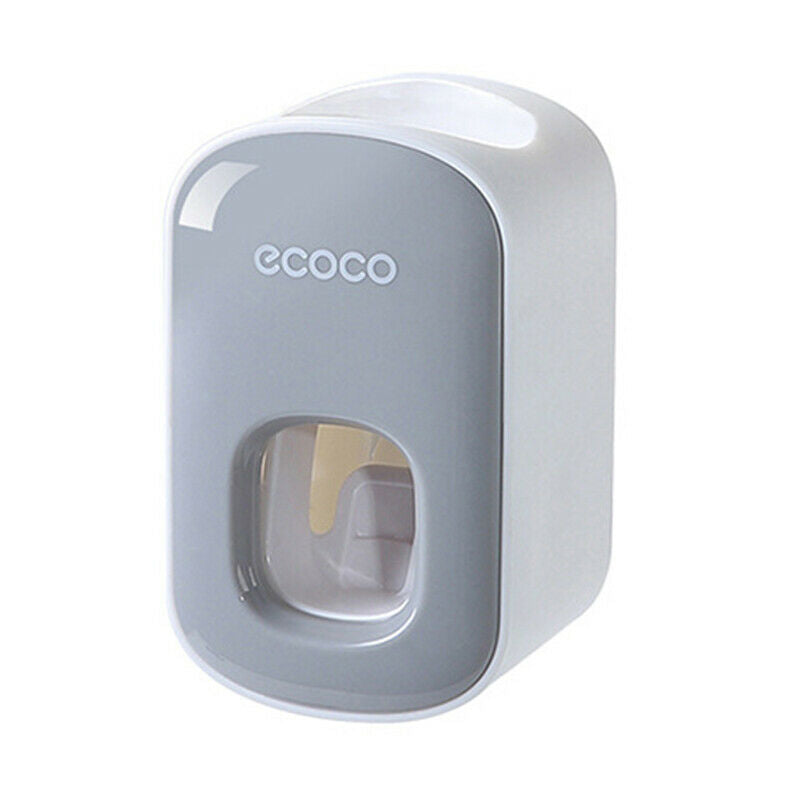 Ecoco Wall mount auto ands Free Toothpaste Dispenser Automatic Toothpaste Squeezer Bathroom Toothpaste Holder V255-E1922-BL