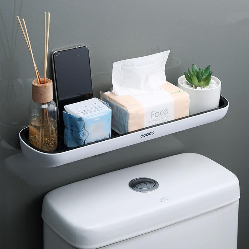 Bathroom Shelves Organizer Wall Mount Home Towel shelf Shampoo Rack With Towel Bar Storage Rack Bathroom V255-E1923-B