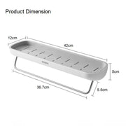 Bathroom Shelves Organizer Wall Mount Home Towel shelf Shampoo Rack With Towel Bar Storage Rack Bathroom V255-E1923-B