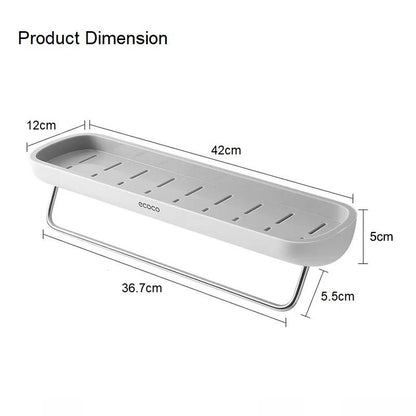 Bathroom Shelves Organizer Wall Mount Home Towel shelf Shampoo Rack With Towel Bar Storage Rack Bathroom V255-E1923-B