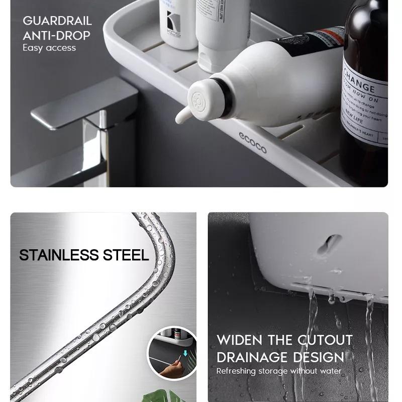 Bathroom Shelves Organizer Wall Mount Home Towel shelf Shampoo Rack With Towel Bar Storage Rack Bathroom V255-E1923-G