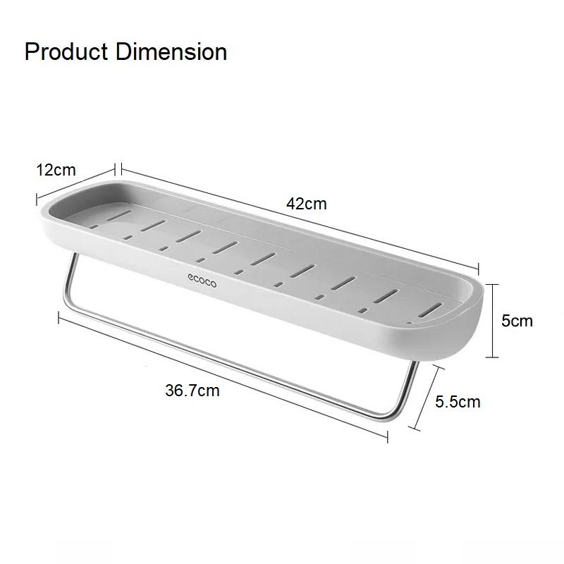 Bathroom Shelves Organizer Wall Mount Home Towel shelf Shampoo Rack With Towel Bar Storage Rack Bathroom V255-E1923-G