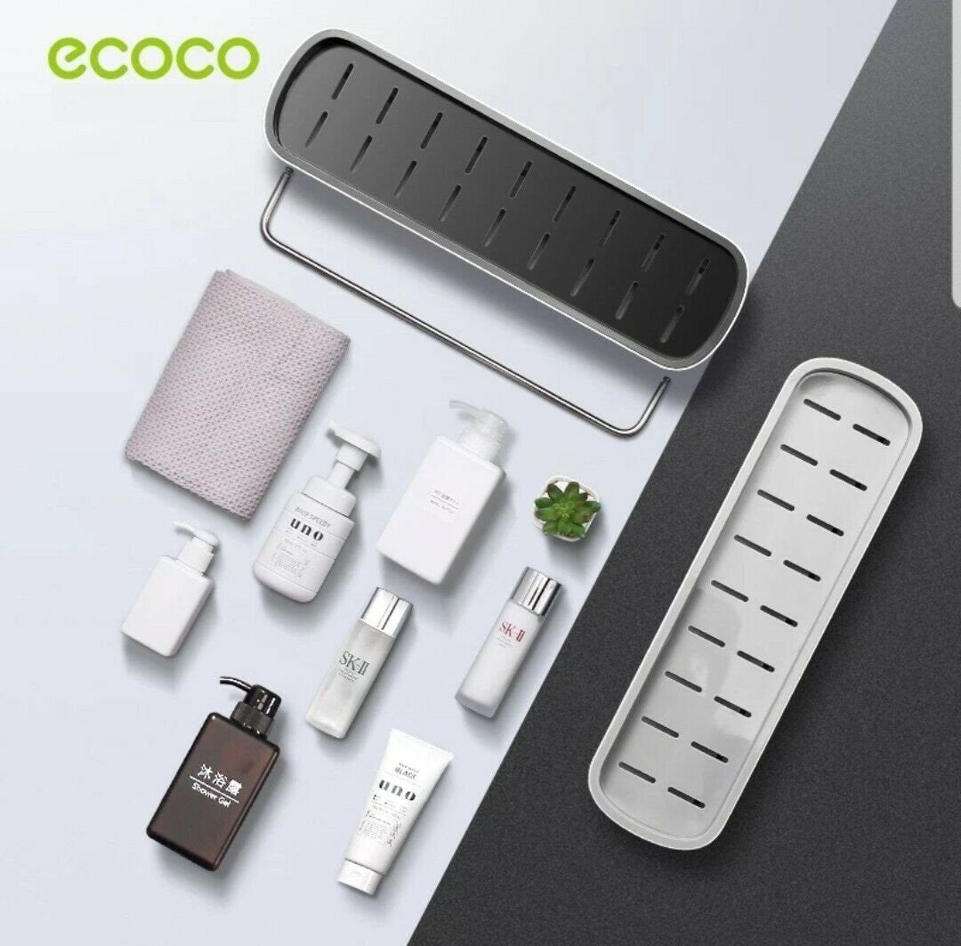 Bathroom Shelves Organizer Wall Mount Home Towel shelf Shampoo Rack With Towel Bar Storage Rack Bathroom V255-E1923-G