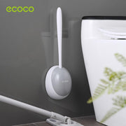 Ecoco Silicone Water Drop Toilet Brush Holder Set Wall-Mounted Cleaning Brush Tool Grey V255-E2023-G