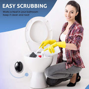 Ecoco Silicone Water Drop Toilet Brush Holder Set Wall-Mounted Cleaning Brush Tool Grey V255-E2023-G
