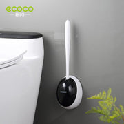 Ecoco Silicone Water Drop Toilet Brush Holder Set Wall-Mounted Cleaning Brush Tool Grey V255-E2023-G