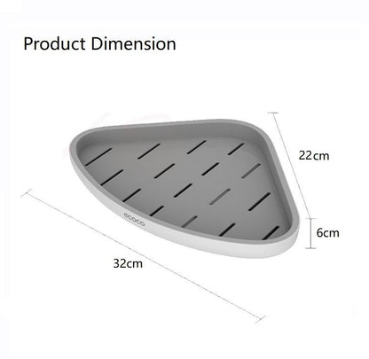 Ecoco Bathroom Corner Shower Shelf Corner Shower Caddy Shower Storage Organizer Wall Mounted for Bathroom, V255-E2030-B