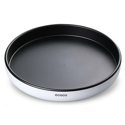 Ecoco Kitchen Rotating Spice Condiment Storage Rack Bathroom Swivel Tray Organizer Black V255-E2202-B