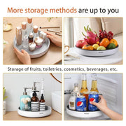 Ecoco Kitchen Rotating Spice Condiment Storage Rack Bathroom Swivel Tray Organizer Black V255-E2202-B