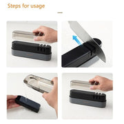 Multipurpose Ceramic Carbide Knife Shapener For Knives Scissors Cleaver Keychain Grey V255-ECOCO-SHARPEN-GREY