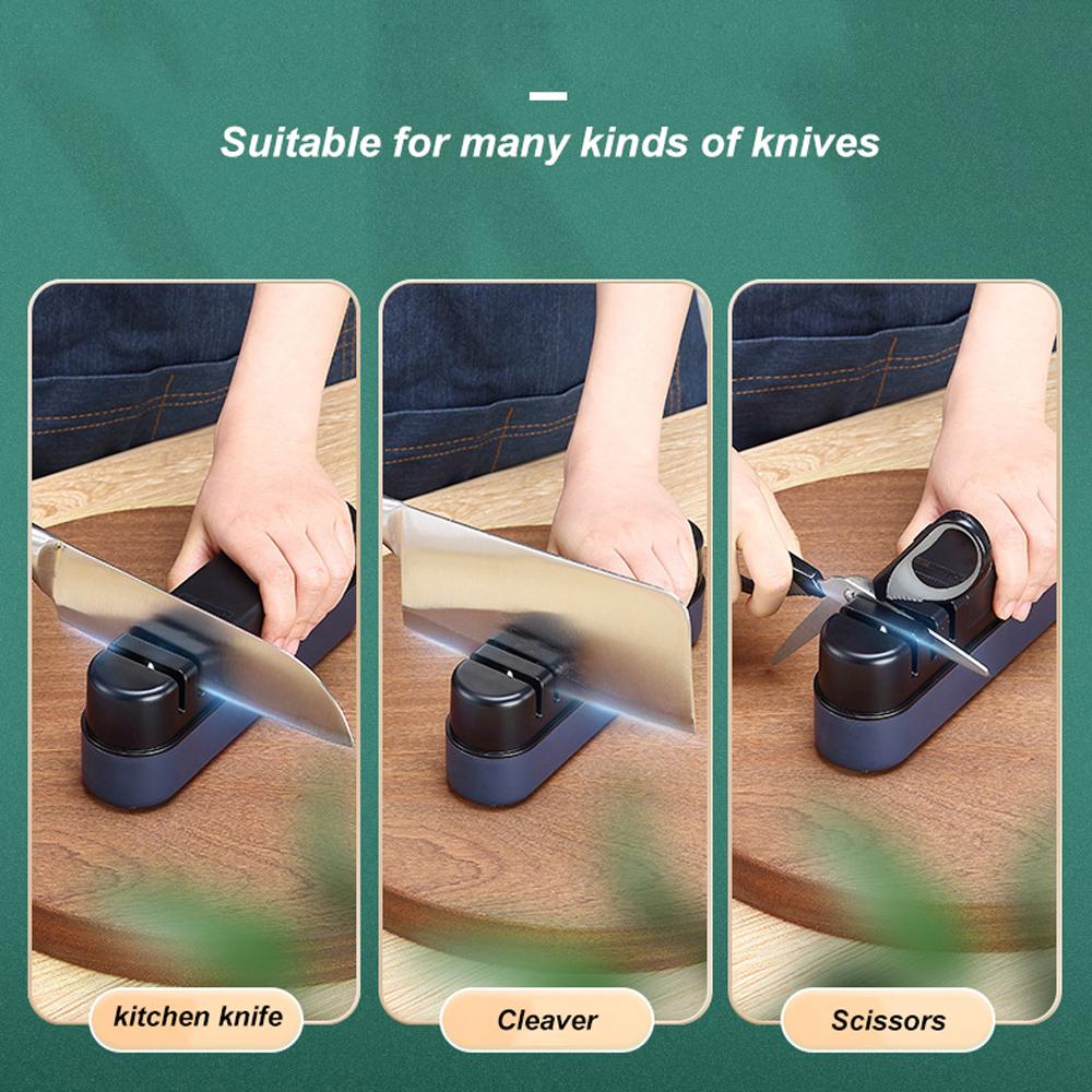Multipurpose Ceramic Carbide Knife Shapener For Knives Scissors Cleaver Keychain Grey V255-ECOCO-SHARPEN-GREY