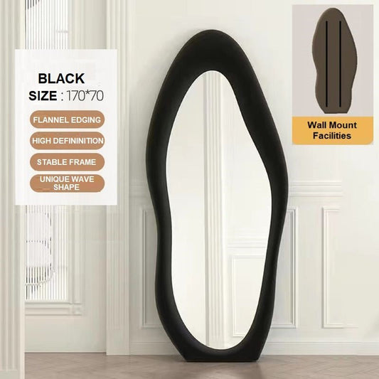1.7m Standing Maiden Mirror Full Length Aesthetic Full Size Floor Mirror Bedroom Creative Modern Deco Black V255-FBMI-CL-BLACK_170