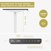 Standing Desk Height Adjustable Sit Stand Motorised Dual Motors Frame White Only V255-FRAME-DMW