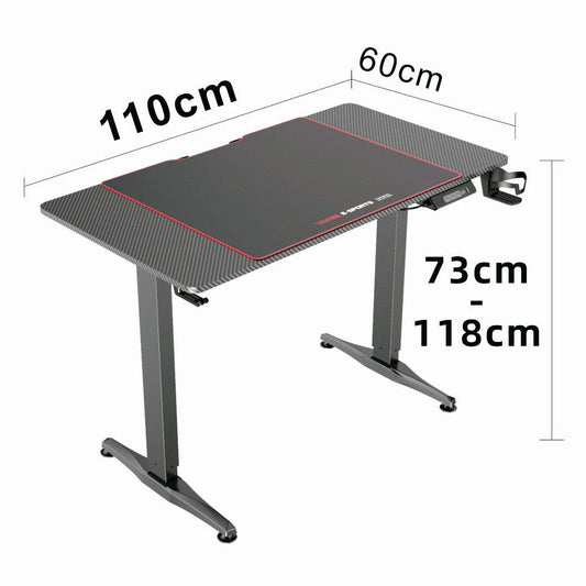 Gaming Standing Desk Home Office Lift Electric Height Adjustable Sit To Stand Motorized Standing Desk 1160 V255-GAMINGSD-1160