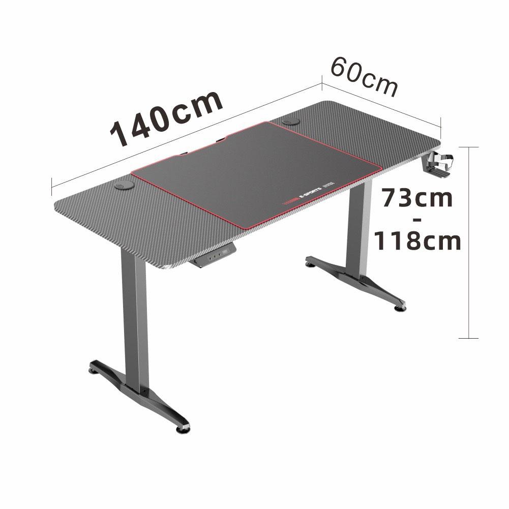 Gaming Standing Desk Home Office Lift Electric Height Adjustable Sit To Stand Motorized Standing Desk 1460 V255-GAMINGSD-1460