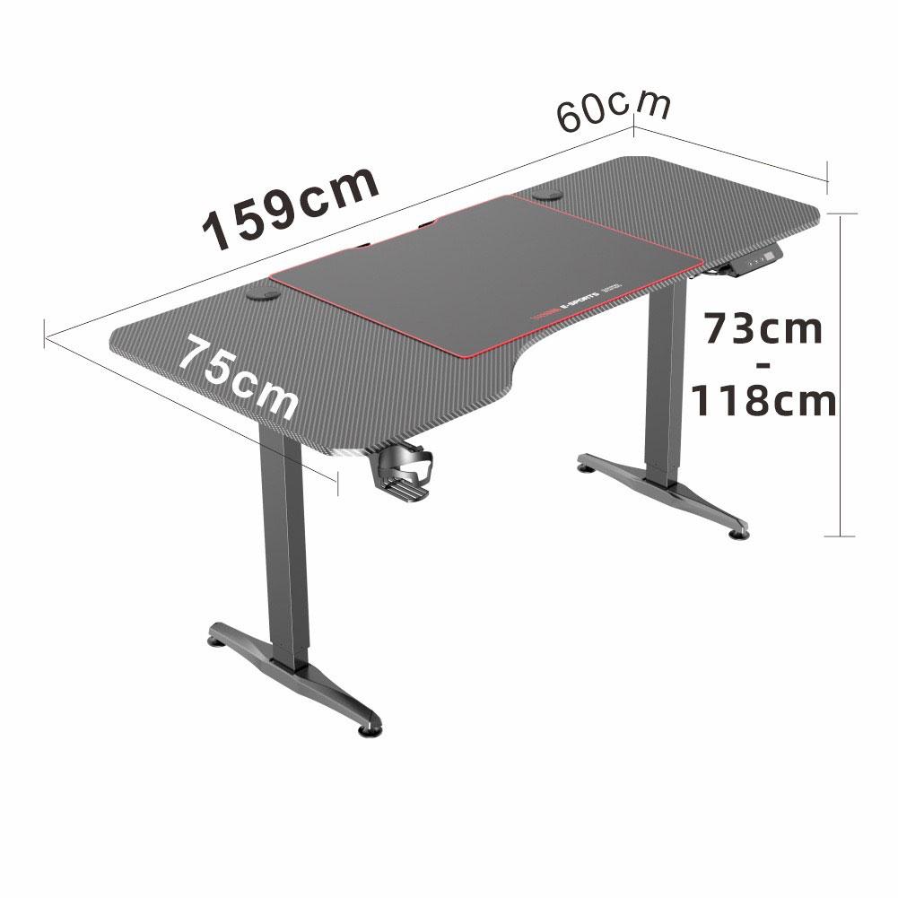 Gaming Standing Desk Home Office Lift Electric Height Adjustable Sit To Stand Motorized Standing Desk 1460 V255-GAMINGSD-1460
