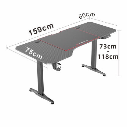 Gaming Standing Desk Home Office Lift Electric Height Adjustable Sit To Stand Motorized Standing Desk 1460 V255-GAMINGSD-1460