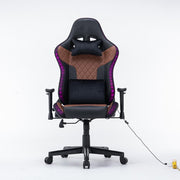 7 RGB Lights Bluetooth Speaker Gaming Chair Ergonomic Racing chair 165 degrees Reclining Gaming Seat 4D V255-GCHAIR-34-BBLACK