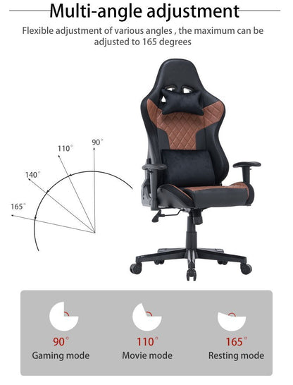 7 RGB Lights Bluetooth Speaker Gaming Chair Ergonomic Racing chair 165 degrees Reclining Gaming Seat 4D V255-GCHAIR-34-BBLACK