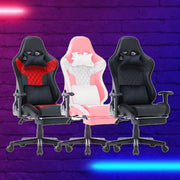 7 RGB Lights Bluetooth Speaker Gaming Chair Ergonomic Racing chair 165 degrees Reclining Gaming Seat 4D V255-GCHAIR-34-BBLACK