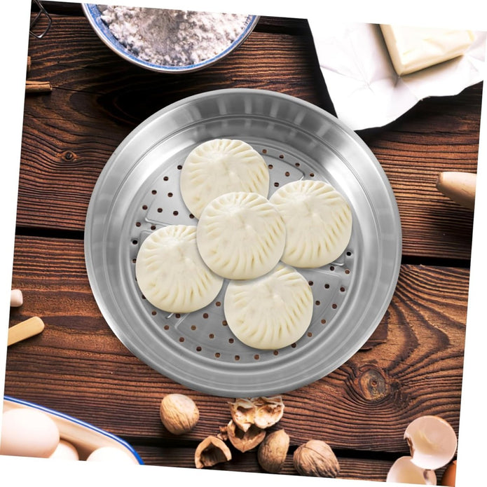Housoutile 32cm Wok Steamer Dumpling Steamer Steaming Basket for Pot Dedicated Silver Accessories Stainless V255-HOU-STEAM-32CM
