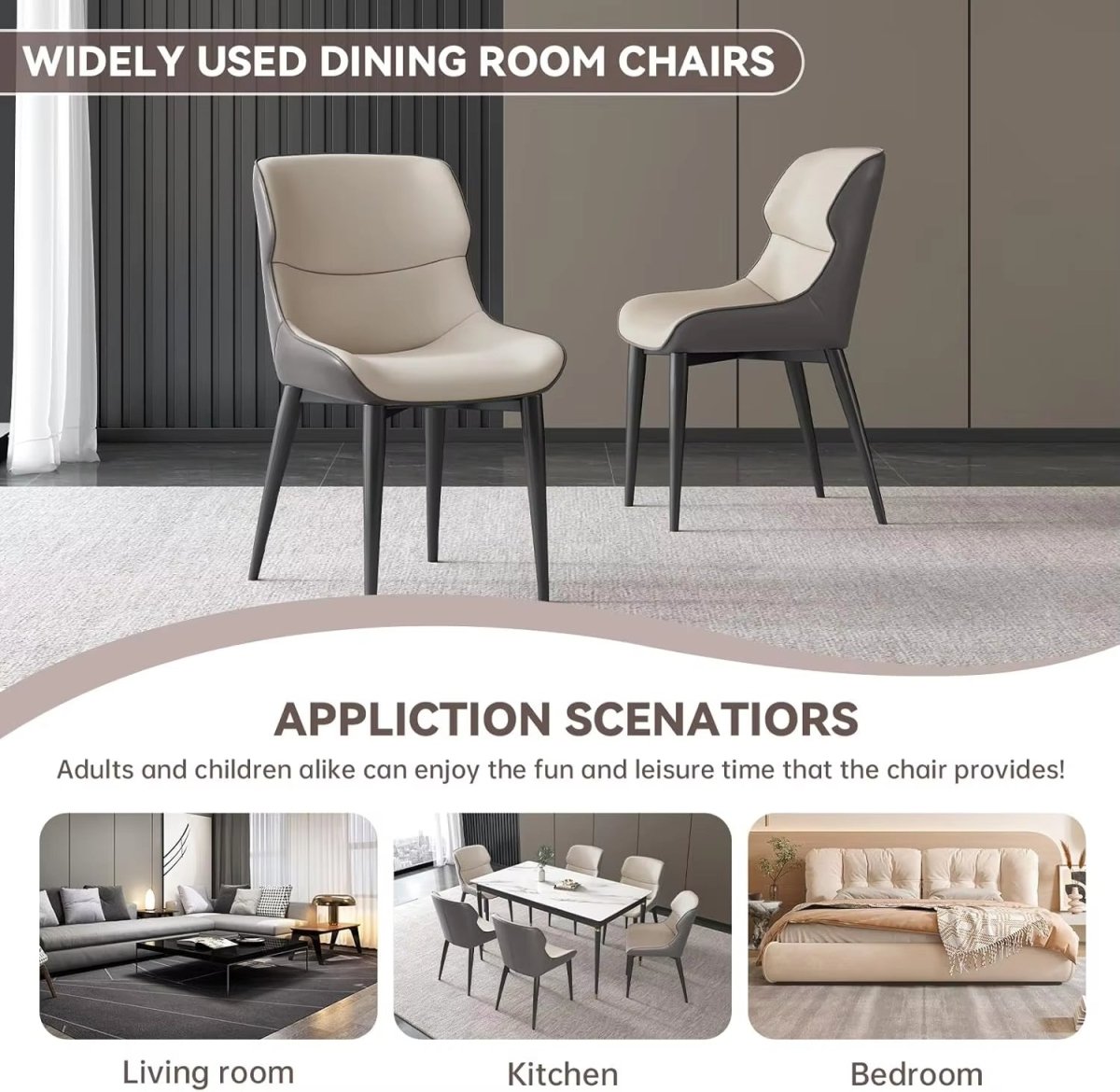 Orange Brown Italian Minimal List Dining Chairs PU Retro Chair Cafe Kitchen Modern Metal Legs x2 V255-I-DICHAIR-DR-OR