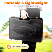 Portable Gas Stove Burner Butane BBQ Camping Gas Cooker With Non Stick Plate Black V255-JYT002