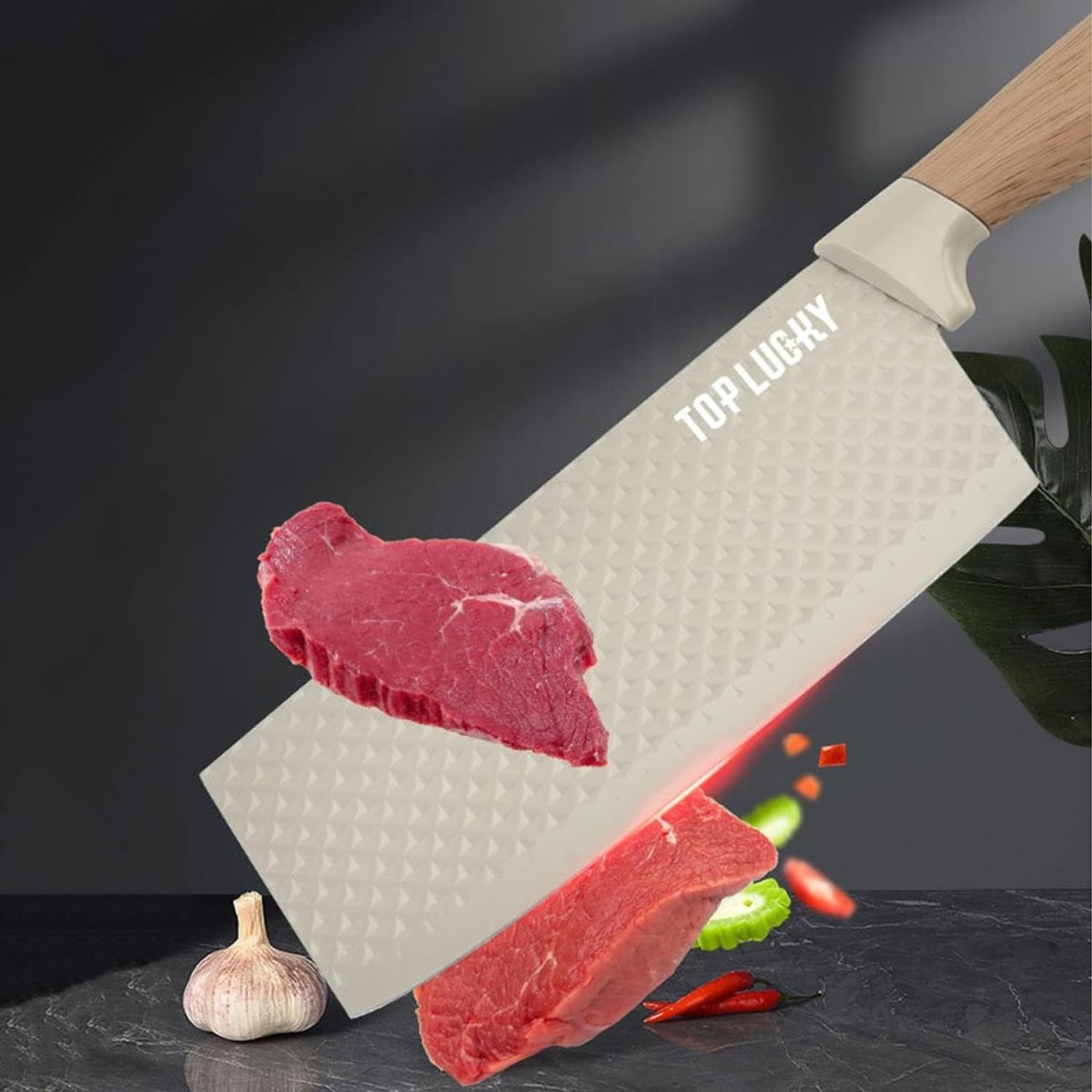 6-Piece Kitchen Knife Set Non-Stick Stainless Steel Blades with Universal Knife Block V255-KNIFE6PCS-BK