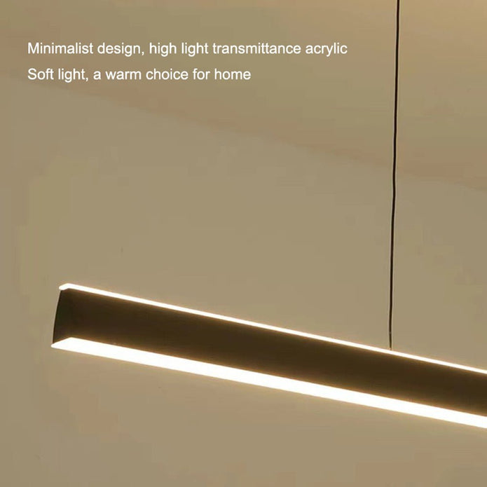 Modern Minimalist Trapezoid Pendant Light Adjustable LED Bar Light White V255-L-18898-W