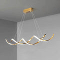 150cm Modern Minimalist Titanium Gold Pendant Light Adjustable LED Chandelier V255-L-24122-G-150