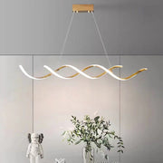 150cm Modern Minimalist Titanium Gold Pendant Light Adjustable LED Chandelier V255-L-24122-G-150