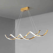 150cm Modern Minimalist Titanium Gold Pendant Light Adjustable LED Chandelier V255-L-24122-G-150