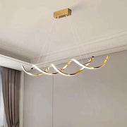150cm Modern Minimalist Titanium Gold Pendant Light Adjustable LED Chandelier V255-L-24122-G-150
