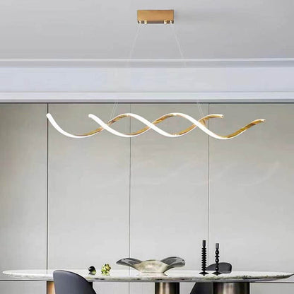 150cm Modern Minimalist Titanium Gold Pendant Light Adjustable LED Chandelier V255-L-24122-G-150
