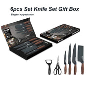 6 pieces Kitchen Knife Set Everich Chef Knives Stainless Steel Nonstick Scissor V255-LK-012