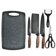 6 pieces Kitchen Knife Set Everich Chef Knives Stainless Steel Nonstick Scissor Cutting Board V255-LK-CB02