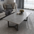 120x60cm Matte Grey Minimalist Slate Coffee Table Marble Tea Table Living Room Rectangle Cocktail Side Table V255-MATTEGTABLE-COFFEE