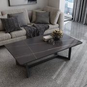 120x60cm Matte Grey Minimalist Slate Coffee Table Marble Tea Table Living Room Rectangle Cocktail Side Table V255-MATTEGTABLE-COFFEE
